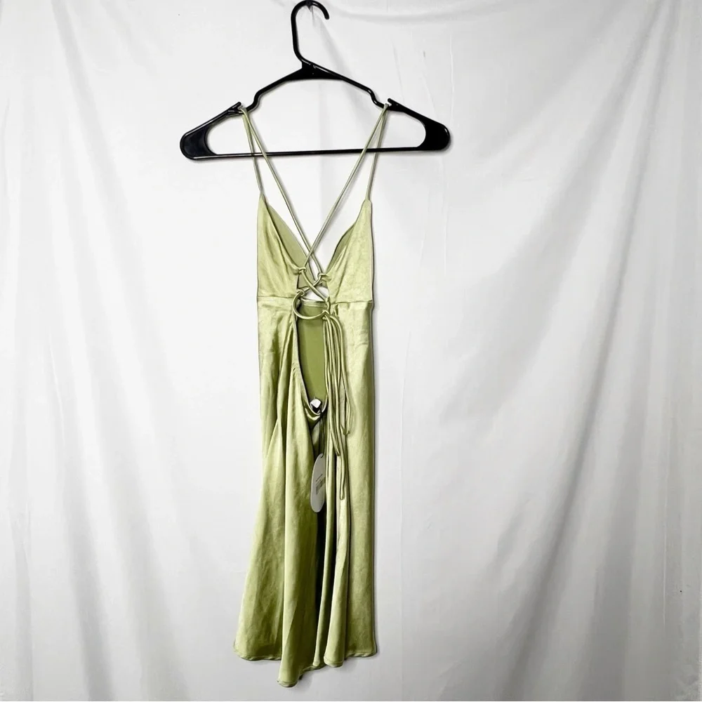 NEW with tags Princess Polly Feary Mini Dress in Sage Size 4